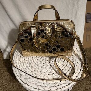 Gold Michael Kors Mason Medium Duffle - Pale Gold